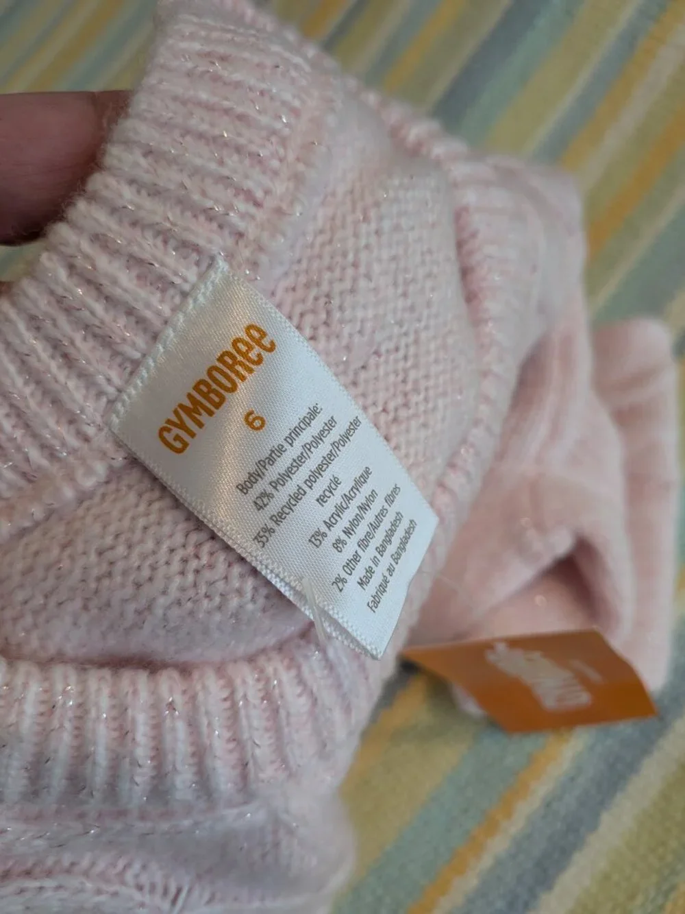 ⭐ NEW NWT Girls Gymboree Pink Diamond Knit Sweater Size 6